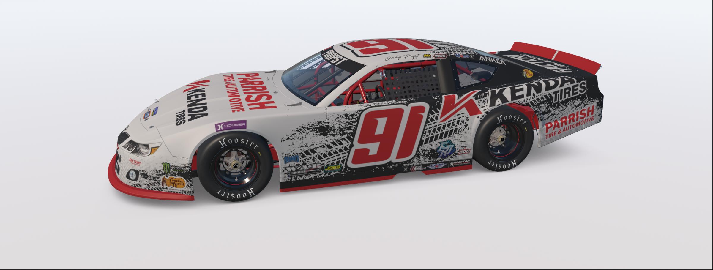 Preview of 2026 #91 Jordyn Propst Parrish Tire & Automotive/Kenda Tire Toyota Camry Late Model Stock W/ Spec Map by Rob Evans
