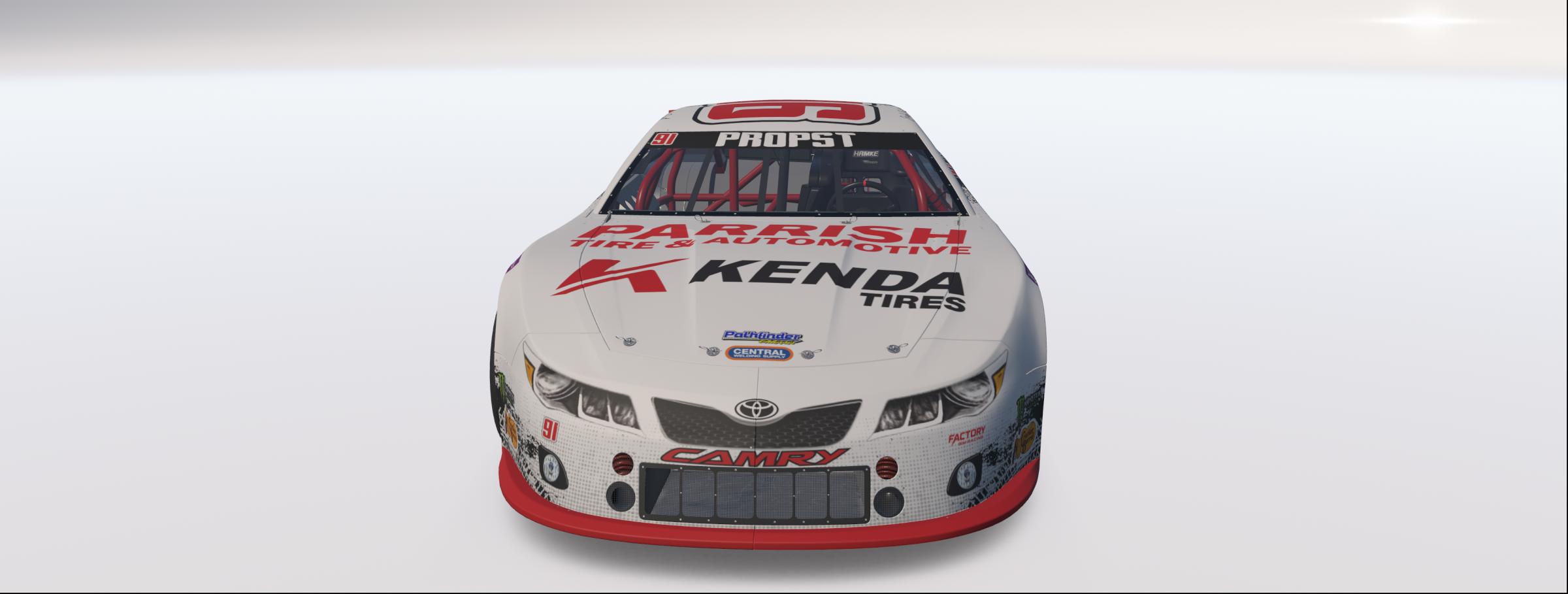 Preview of 2026 #91 Jordyn Propst Parrish Tire & Automotive/Kenda Tire Toyota Camry Late Model Stock W/ Spec Map by Rob Evans