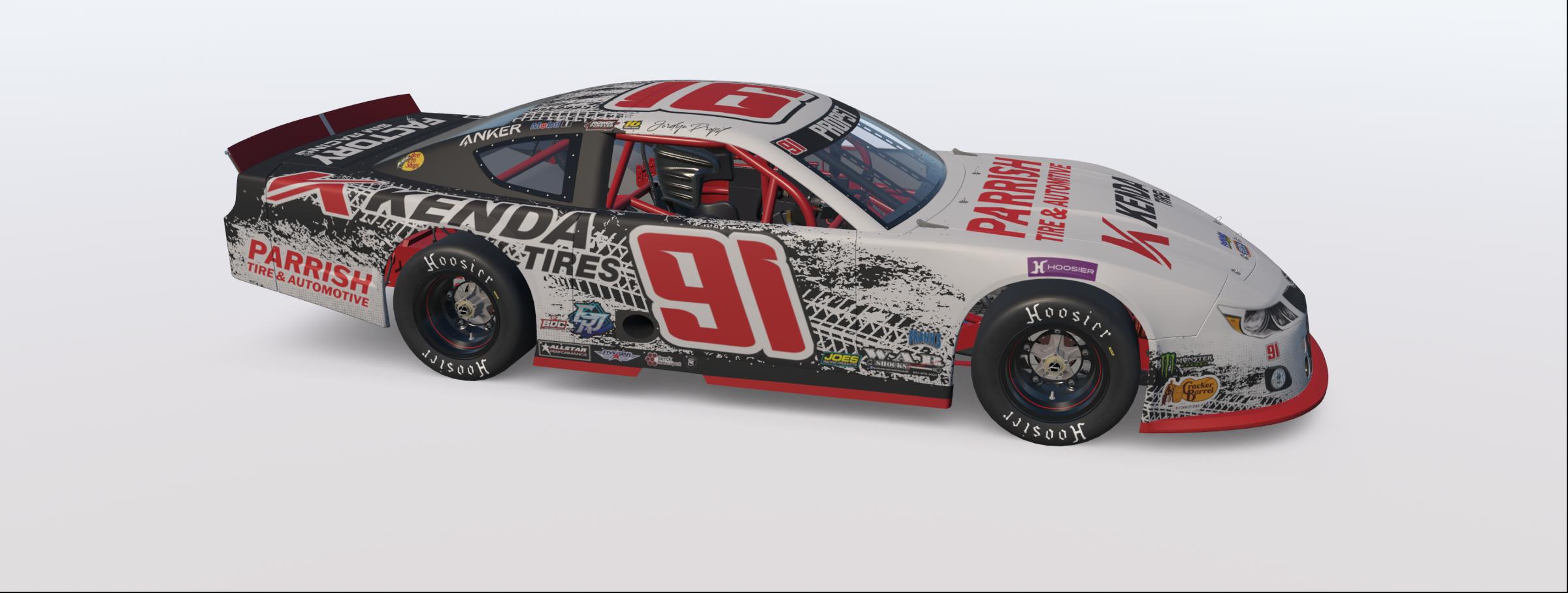 Preview of 2026 #91 Jordyn Propst Parrish Tire & Automotive/Kenda Tire Toyota Camry Late Model Stock W/ Spec Map by Rob Evans