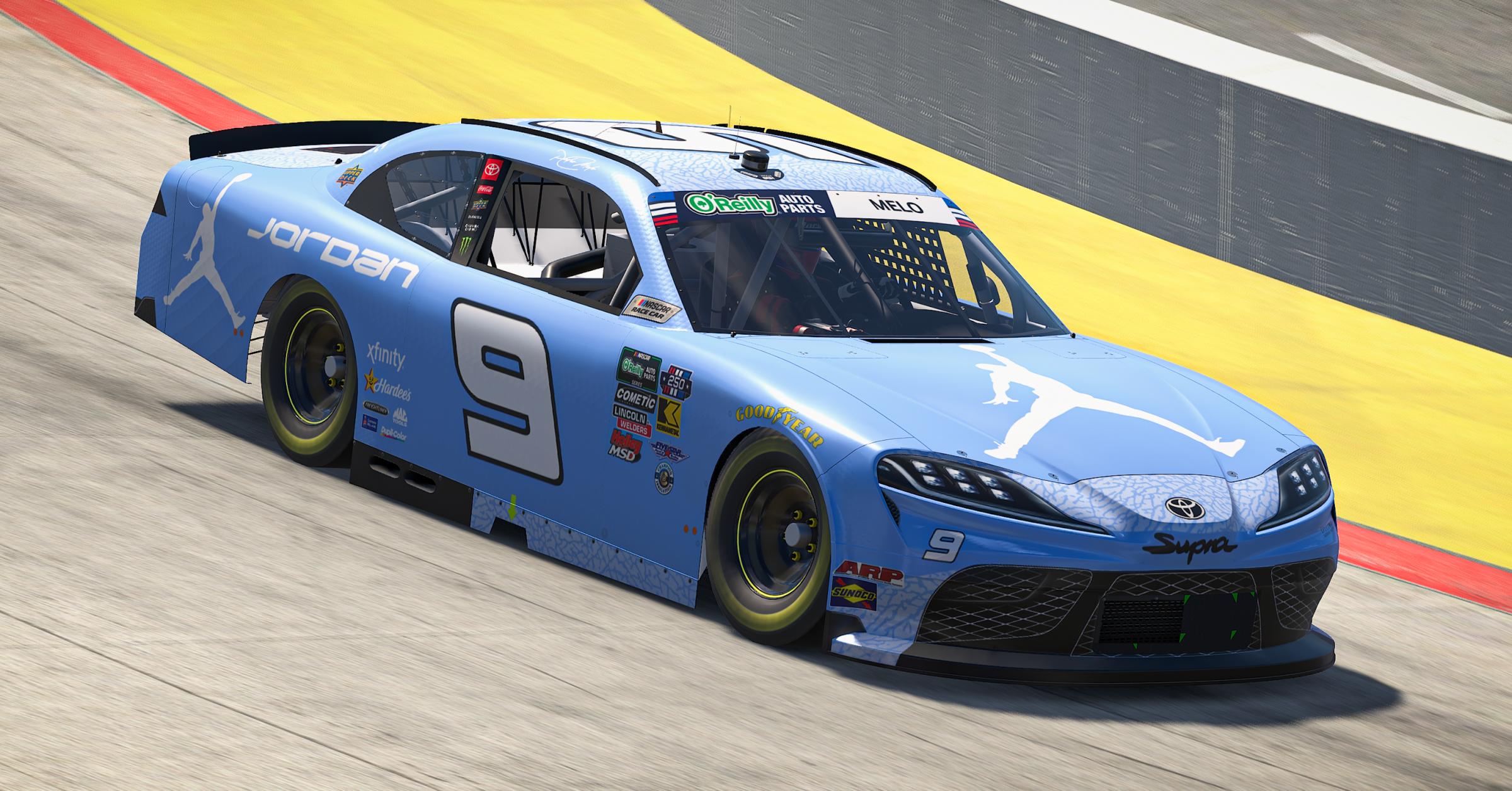 Preview of 2026 Jordan Carolina Blue Toyota Supra OReilly Fictional by Pedro S Melo