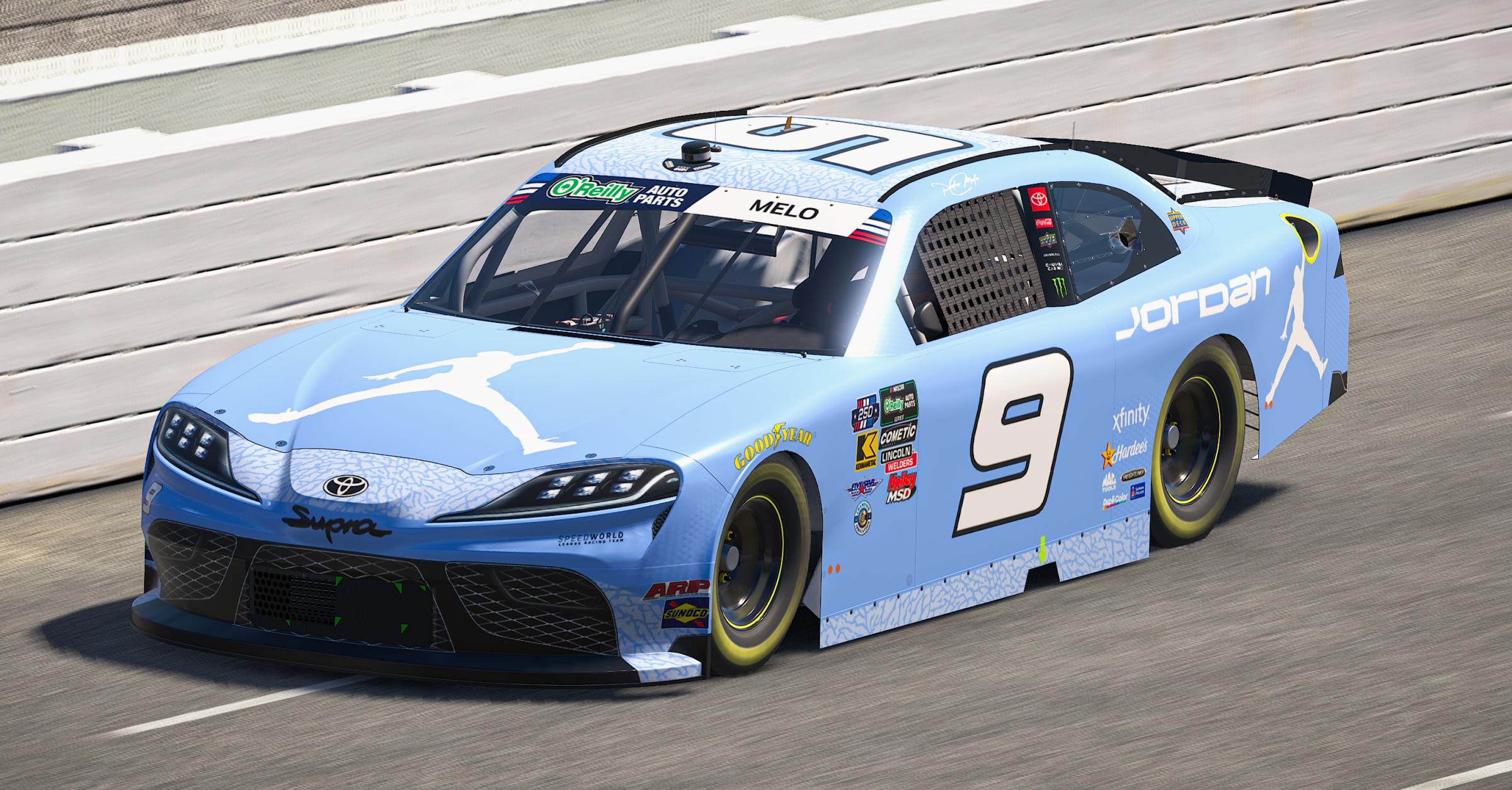 Preview of 2026 Jordan Carolina Blue Toyota Supra OReilly Fictional by Pedro S Melo