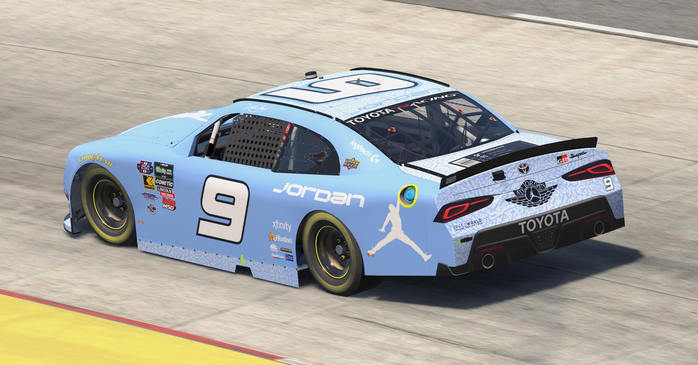 Preview of 2026 Jordan Carolina Blue Toyota Supra OReilly Fictional by Pedro S Melo