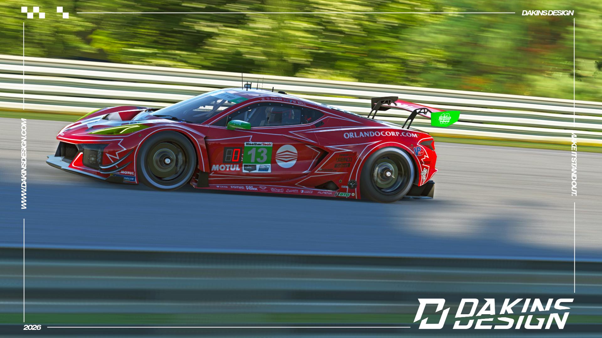 Preview of OFFICIAL 2026 13 Autosport (AWA) x Orlando Corp. Corvette Z06 GT3.R IMSA GTD by Jason Dakins