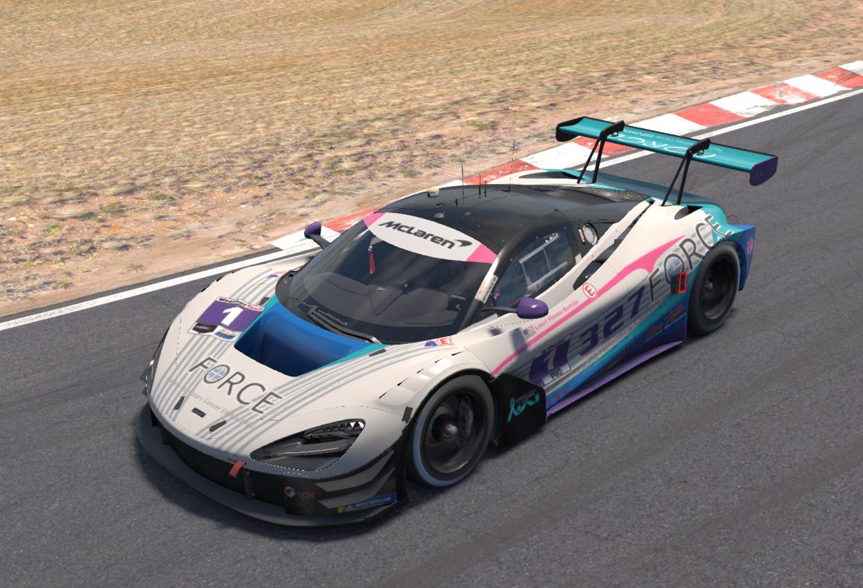 Preview of Force Facing Hereditary Cancer McLaren 720s EVO GT3 by Bill Shurmatz