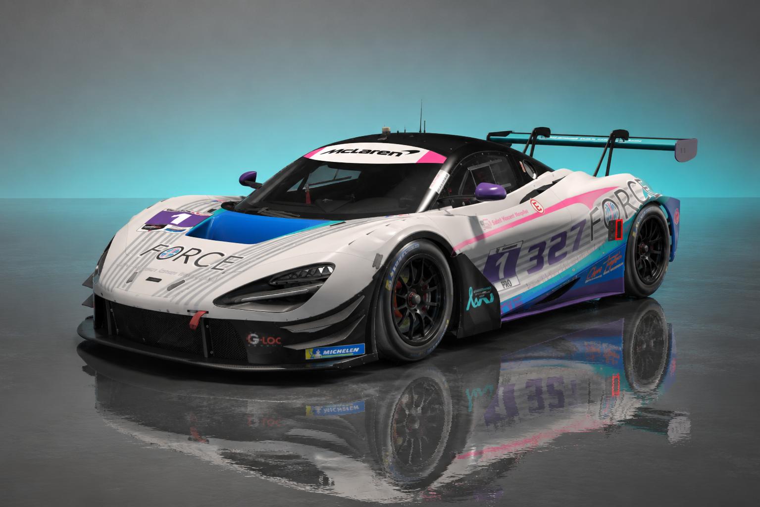 Preview of Force Facing Hereditary Cancer McLaren 720s EVO GT3 by Bill Shurmatz