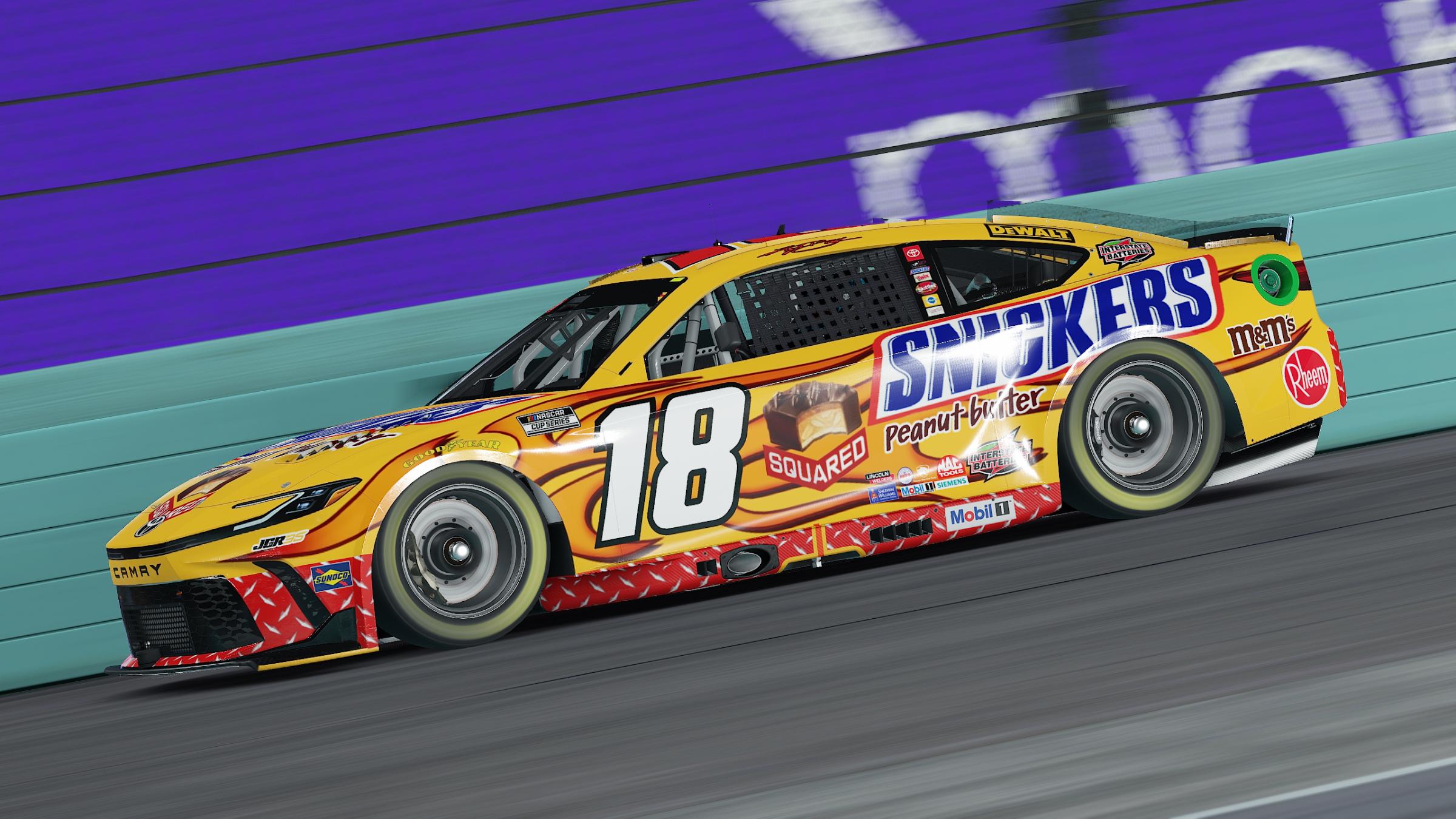 Preview of Kyle Busch 2026 Snickers Peanut Butter Squared Cup Camry (Custom Numbers) by Aledam Contreras