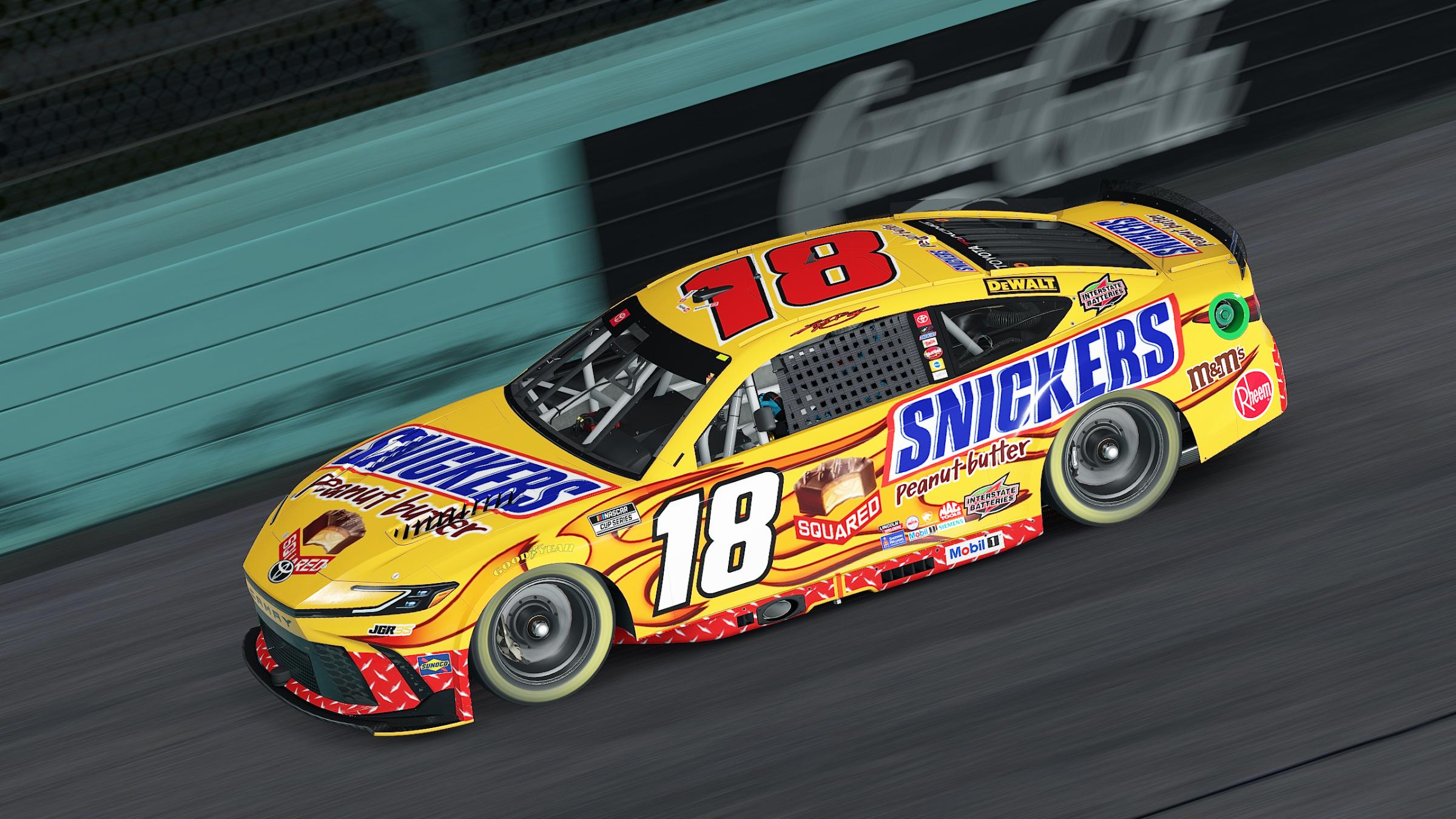 Preview of Kyle Busch 2026 Snickers Peanut Butter Squared Cup Camry (No Numbers) by Aledam Contreras