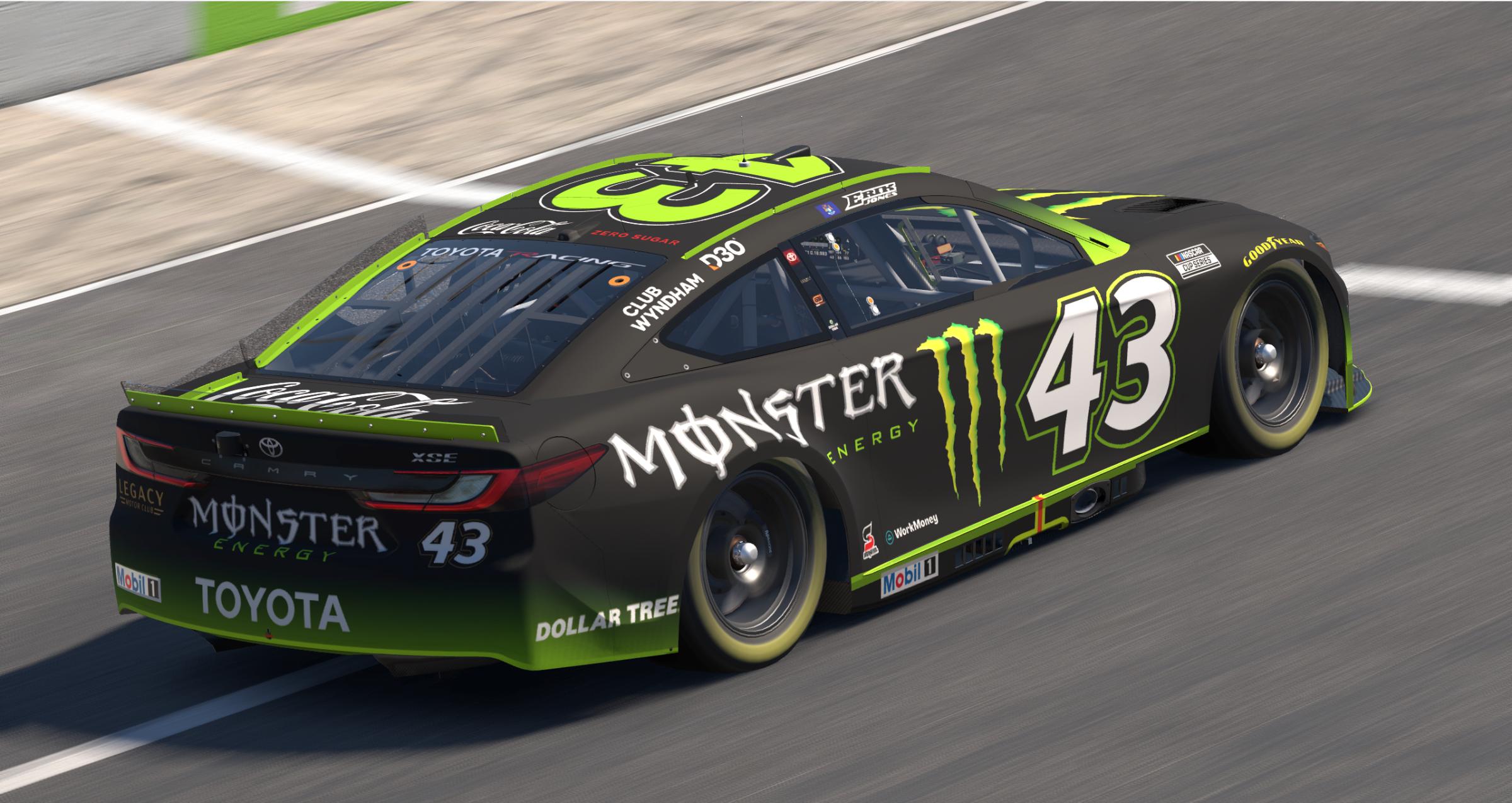Preview of Erik Jones #43 Monster Energy Concept by Aidan Schrein
