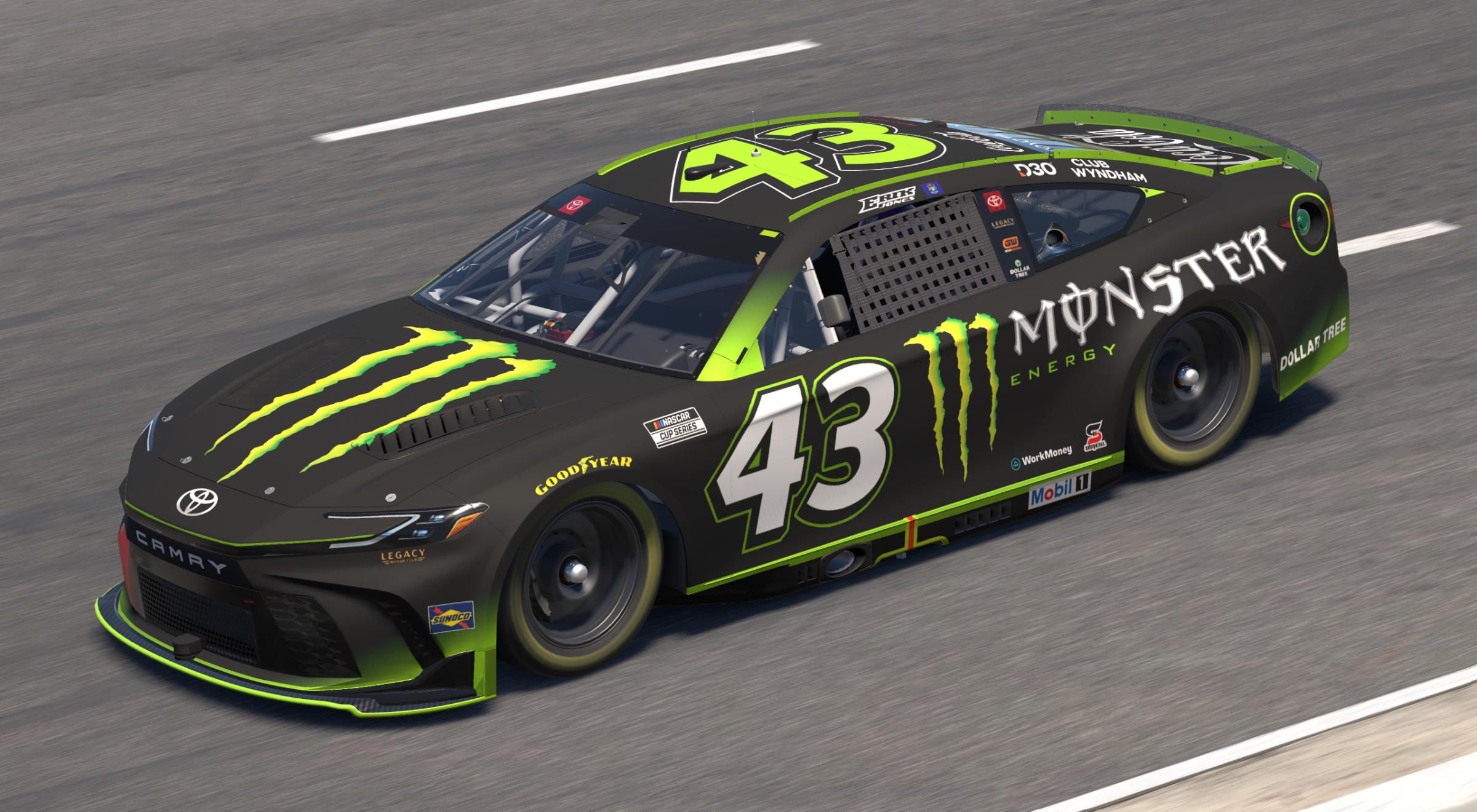 Preview of Erik Jones #43 Monster Energy Concept by Aidan Schrein