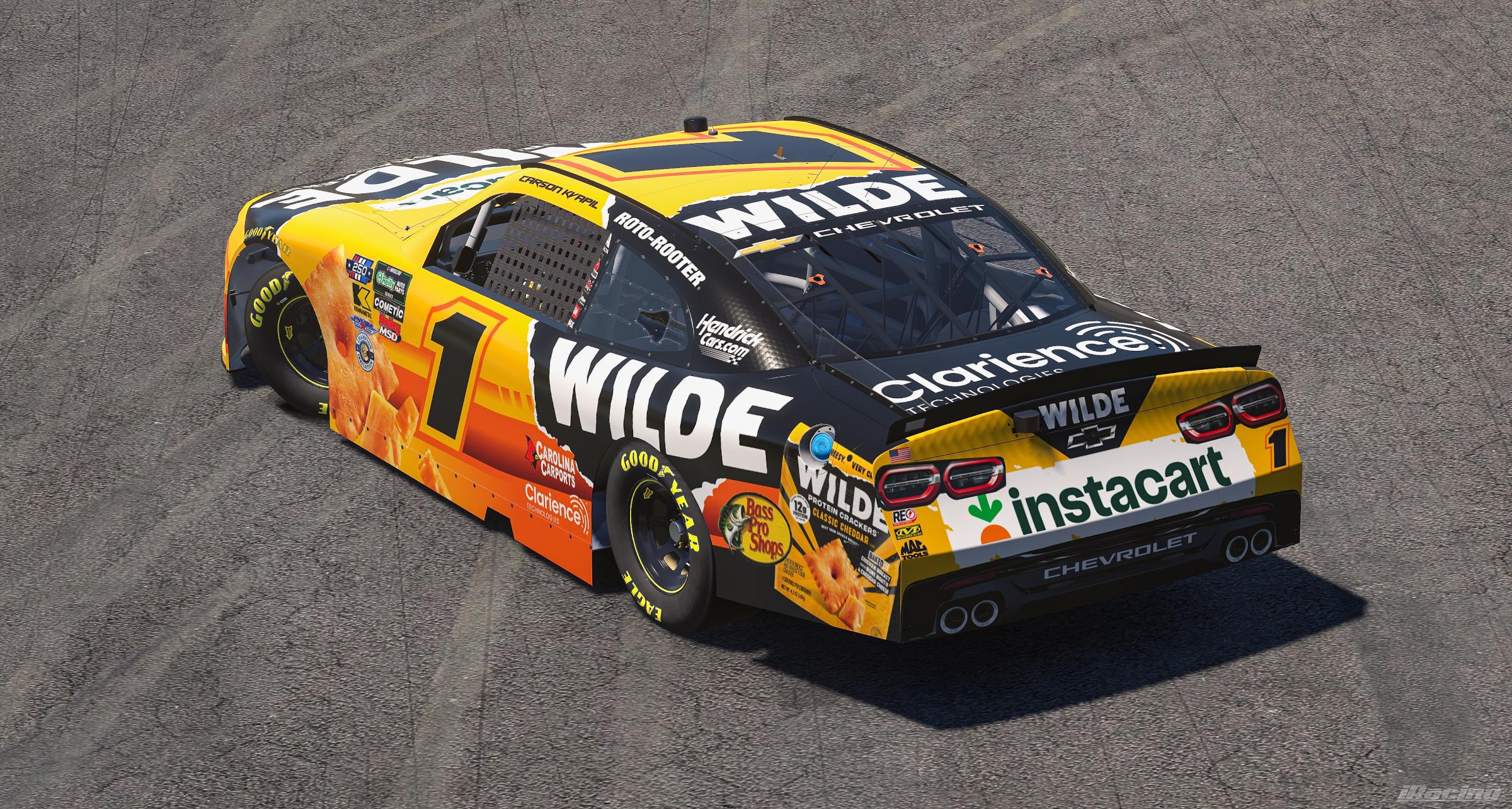 Preview of 2026 Carson Kvapil WILDE Protein Crackers Chevrolet (No #s) by Ryan A Williams