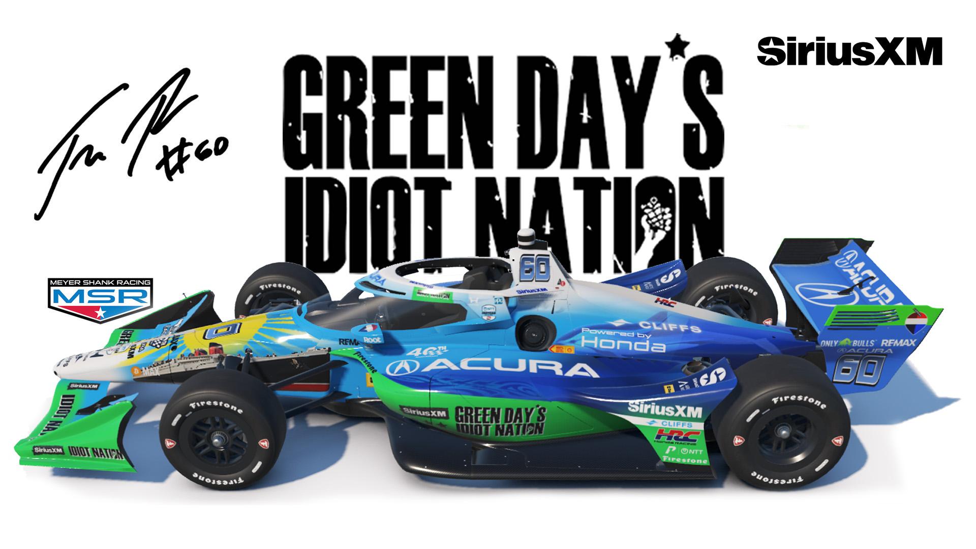 Preview of Felix Rosenqvist - 2026 Long Beach Livery - Green Day Idiot Nation / Acura 40th - Sirus XM by Thomas Hailey Jr