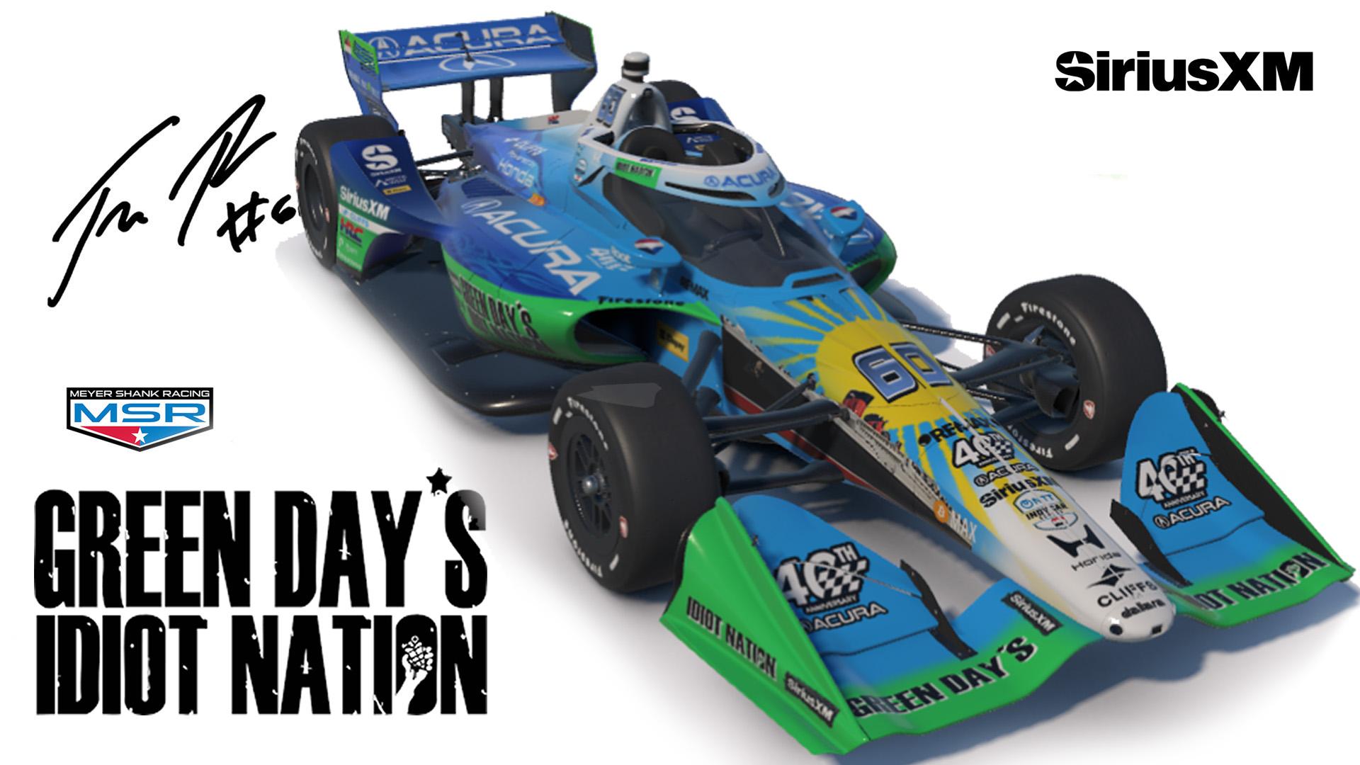 Preview of Felix Rosenqvist - 2026 Long Beach Livery - Green Day Idiot Nation / Acura 40th - Sirus XM by Thomas Hailey Jr