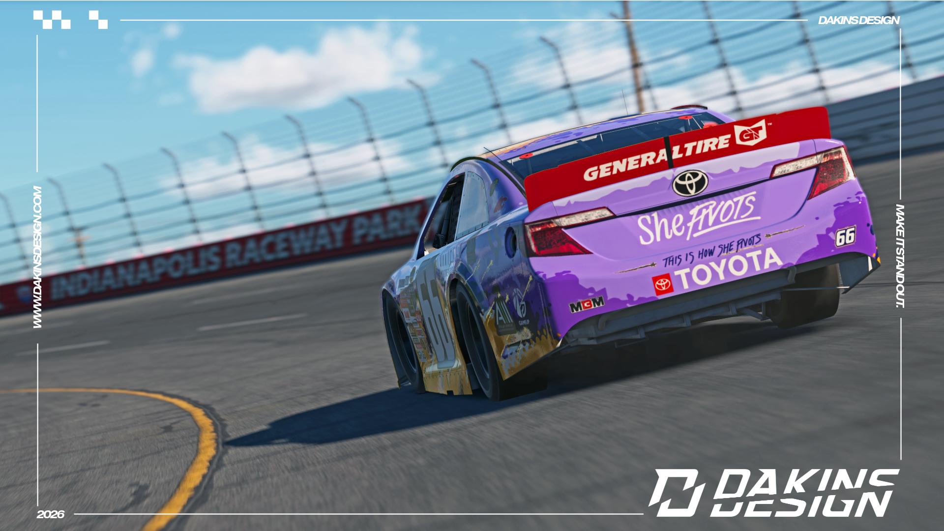 Preview of OFFICIAL #66 Foxxtecca x MBM Motorsports x She Pivots Dystany Spurlock ARCA Menards Toyota Camry by Jason Dakins