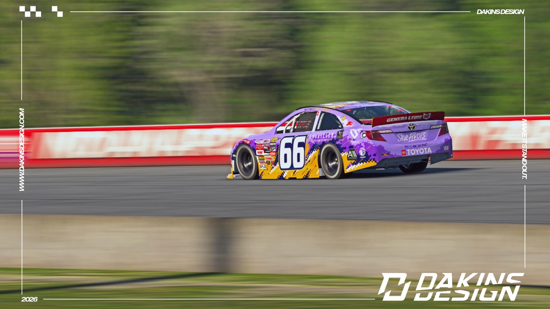 Preview of OFFICIAL #66 Foxxtecca x MBM Motorsports x She Pivots Dystany Spurlock ARCA Menards Toyota Camry by Jason Dakins