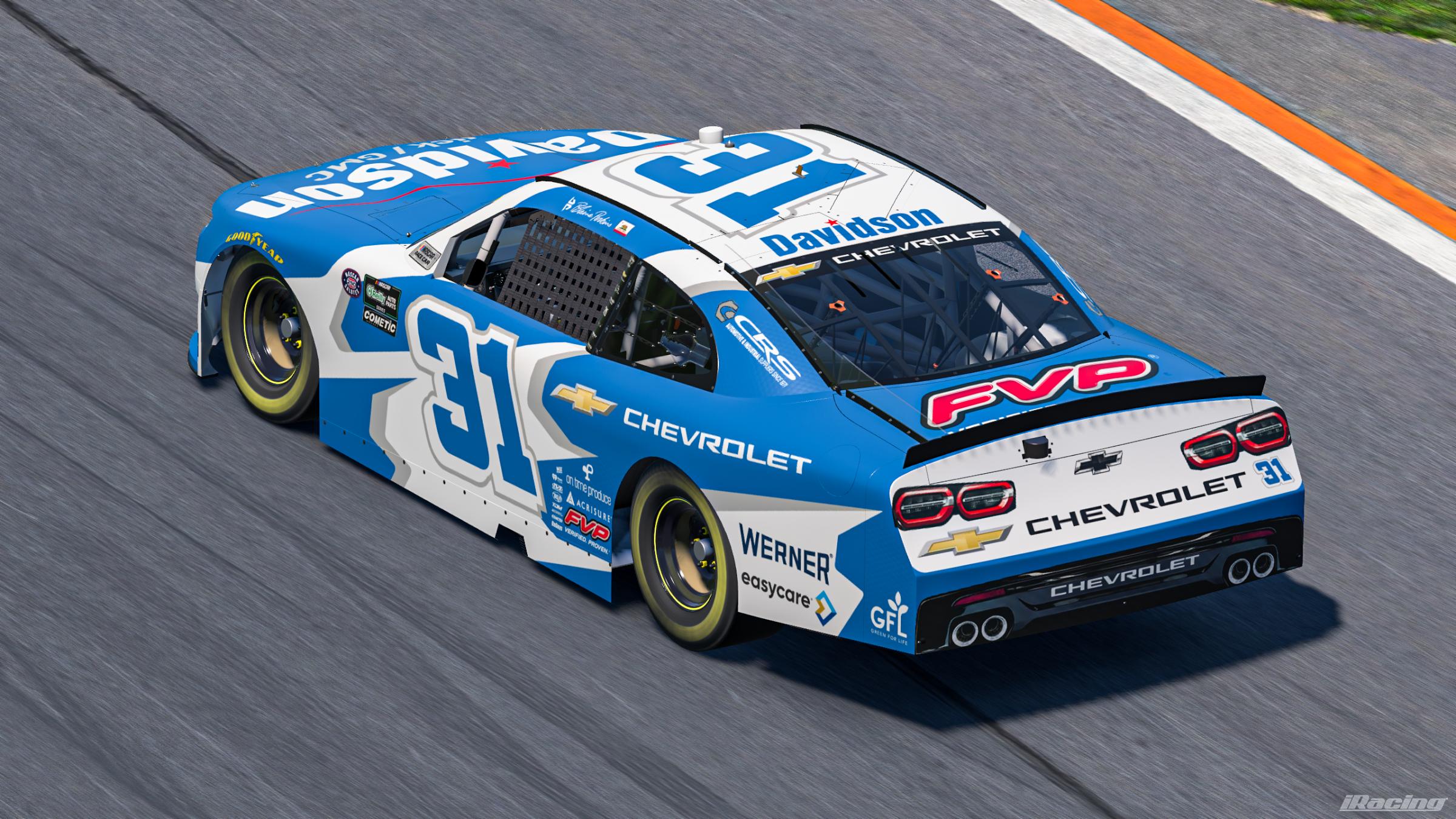 Preview of Official #31 Blaine Perkins Davidson of Rome Custom Numbers by Justin Teel
