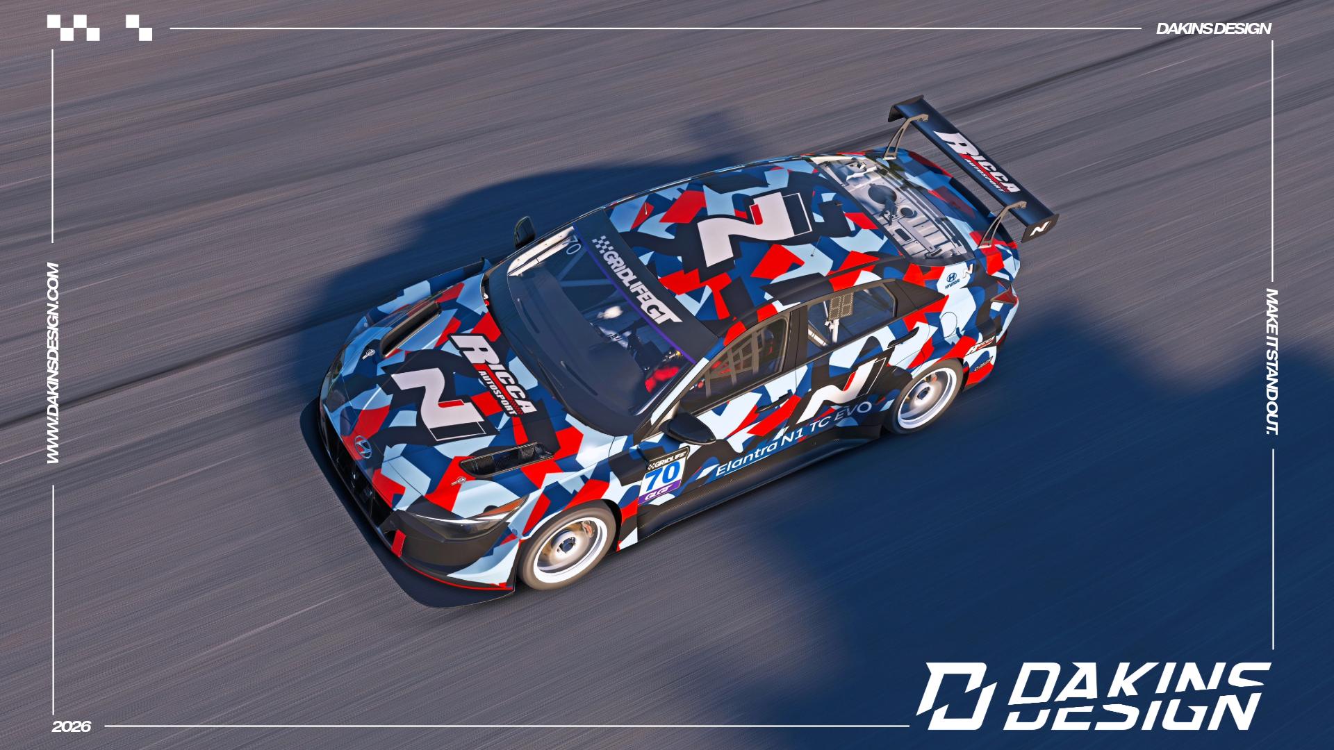 Preview of OFFICIAL Ricca Autosport Hyundai Elantra N1 TC EVO Gridlife GT by Jason Dakins