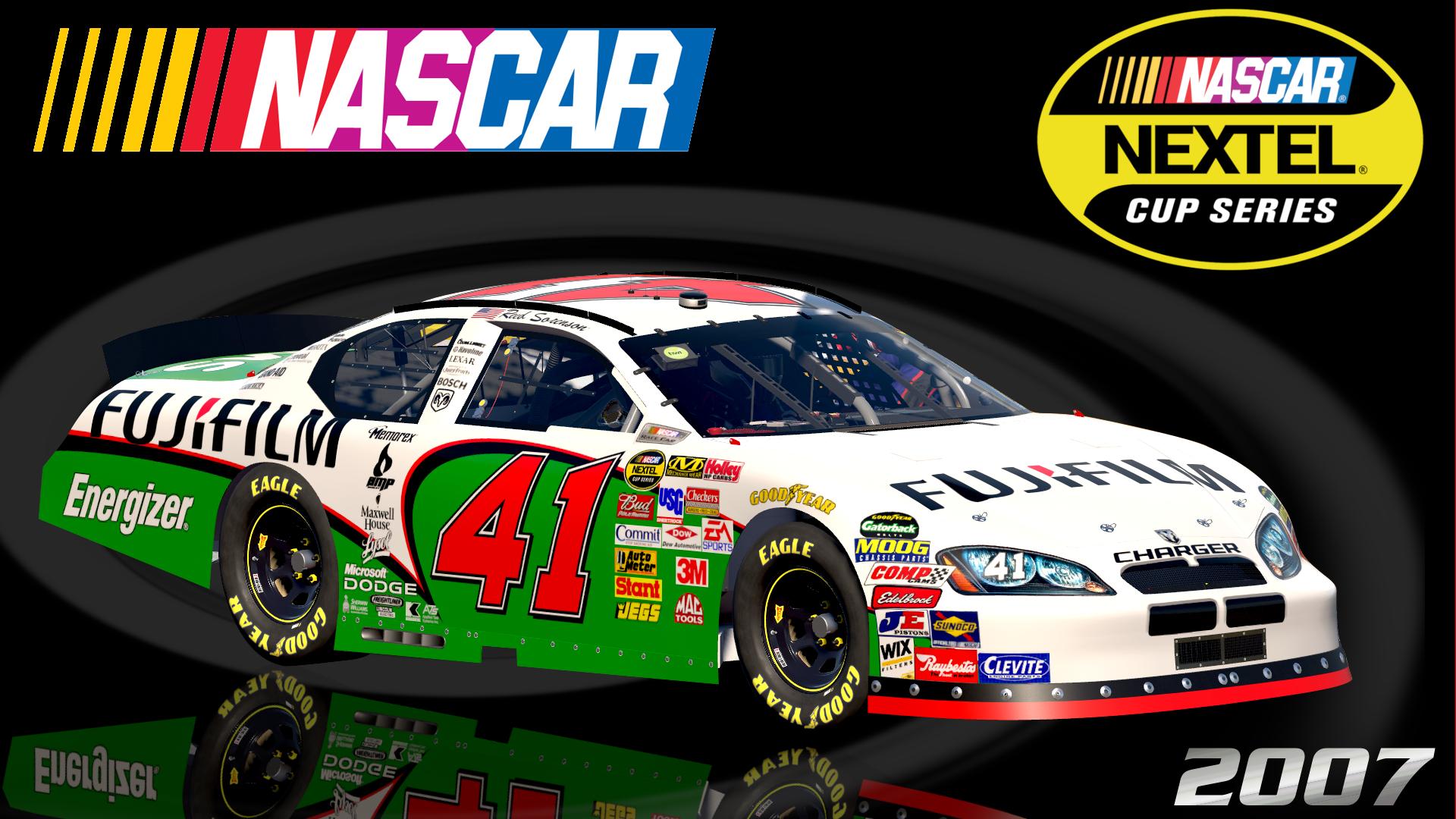 Preview of #41 Reed Sorenson 2007 Fujifilm Dodge Charger Sim Stamped Number by Christian Budd