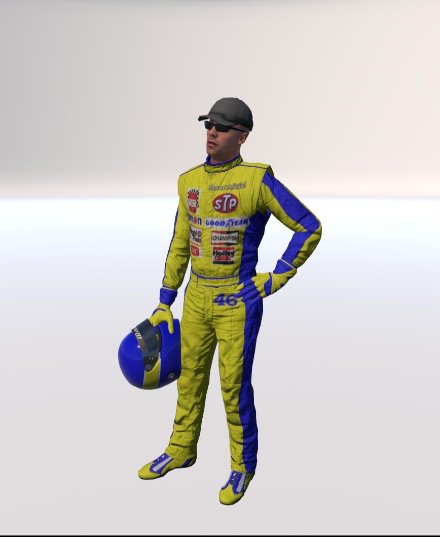 Preview of 46 Vintage yellow blue suit by Brant Mickel