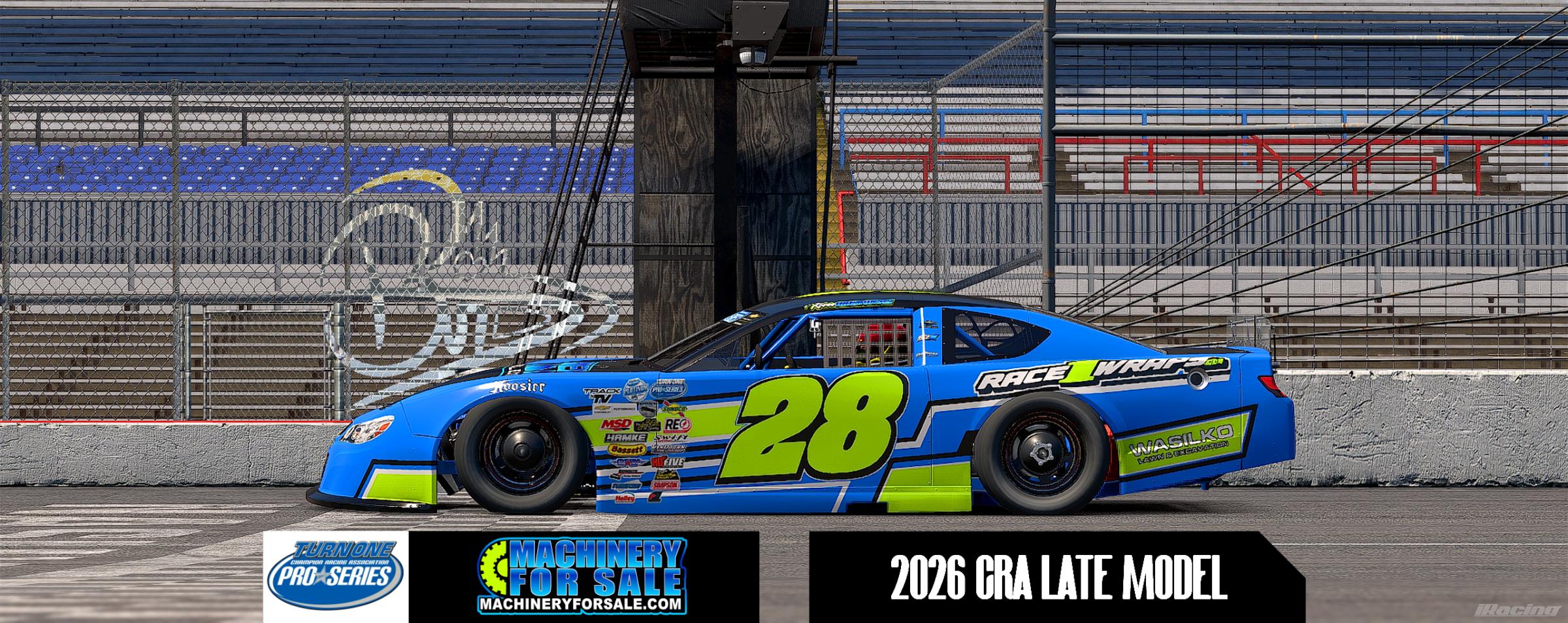 Preview of SIM STAMP 2026 Kevin Cremonesi MachineryForSale.com Late Model #28 by Dominic Barbagallo