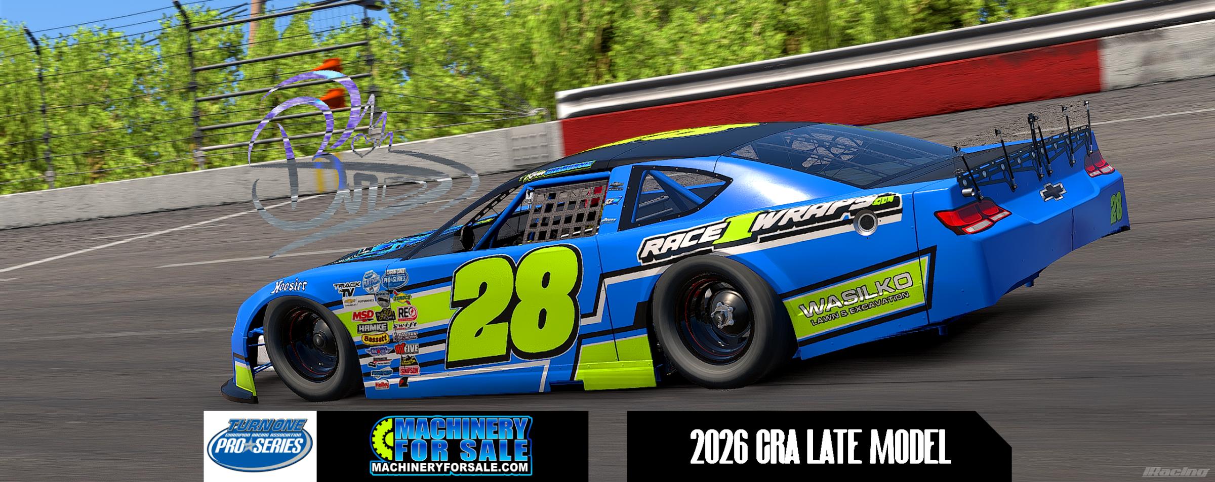 Preview of SIM STAMP 2026 Kevin Cremonesi MachineryForSale.com Late Model #28 by Dominic Barbagallo