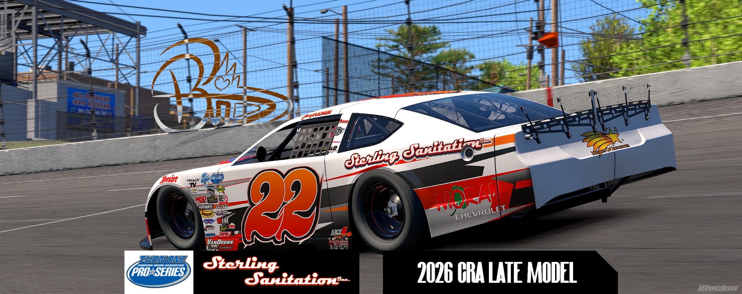 Preview of SIM STAMP 2026 Jimmy Tucker Sterling Sanitation Late Model #22 by Dominic Barbagallo