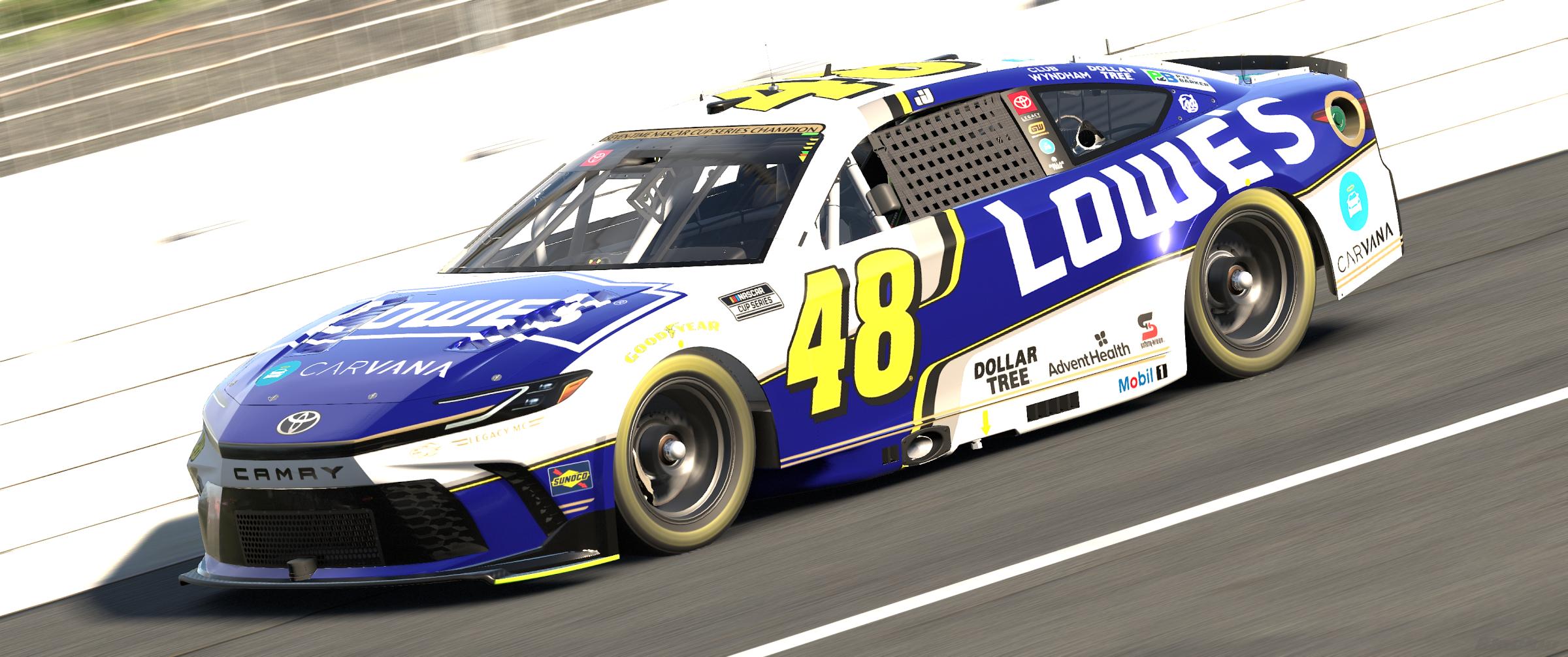 Preview of #48 Lowes / Carvana Toyota Camry [Fictional] by Guy Driggers