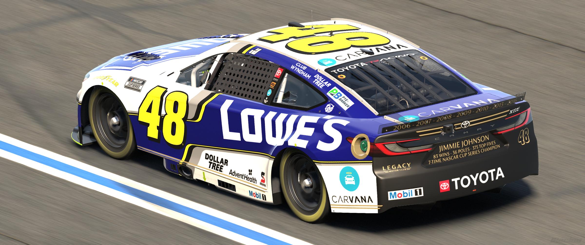 Preview of #48 Lowes / Carvana Toyota Camry [Fictional] by Guy Driggers