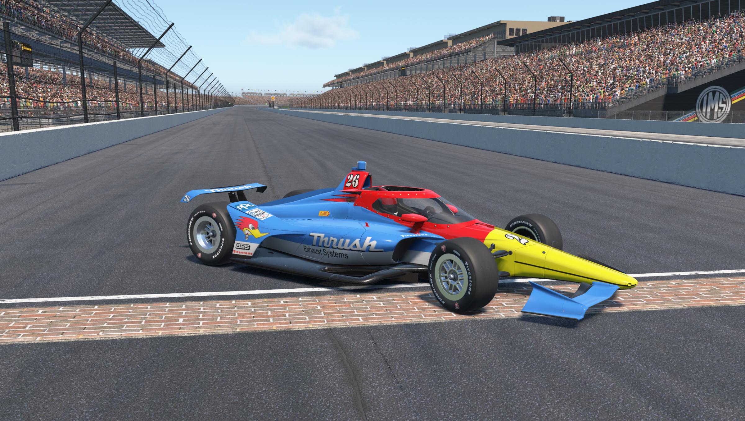 Preview of Thrush Exhaust Components Sponsored Dallara IR-18 by Randy Lloyd