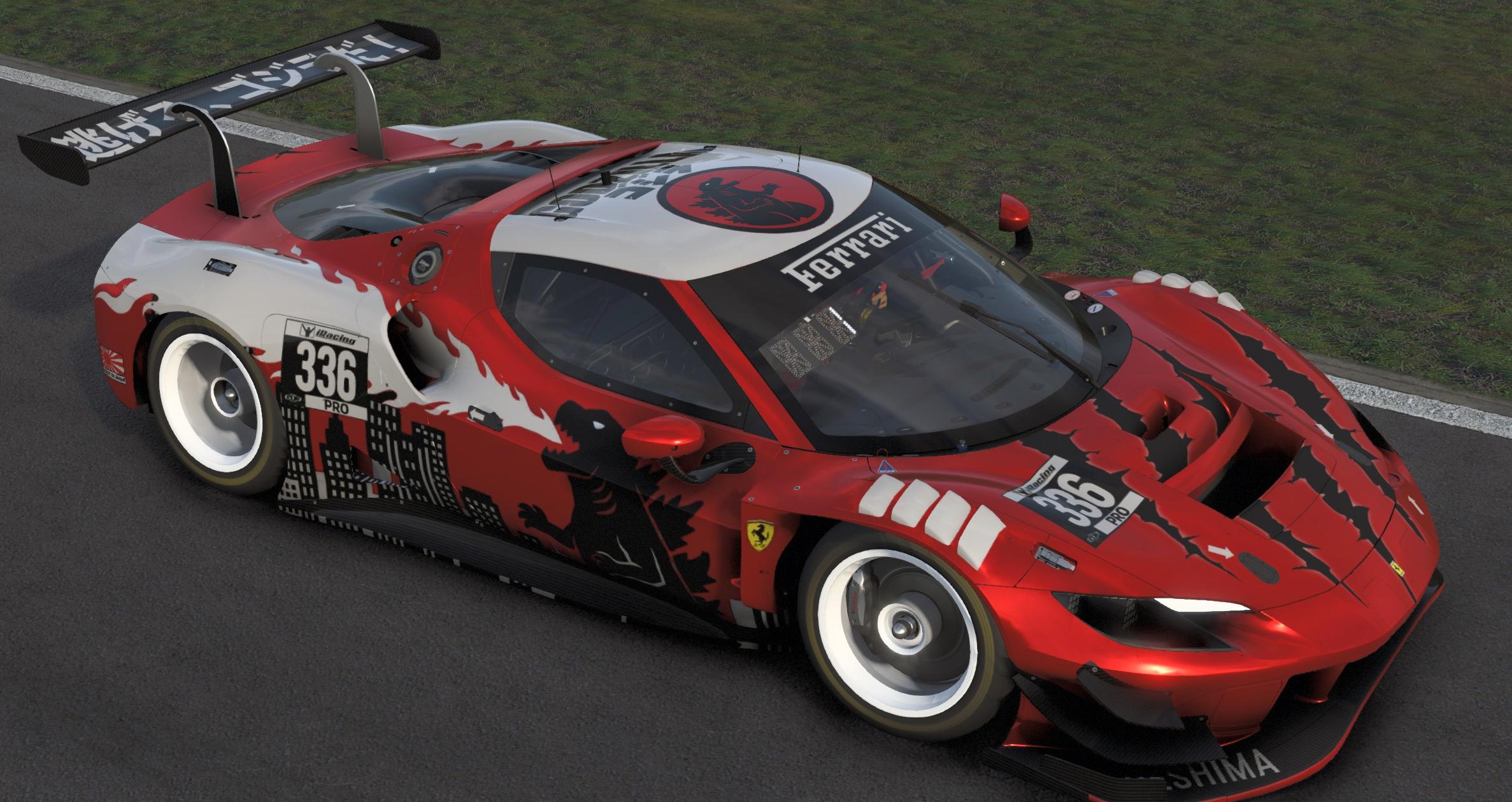 Preview of Godzilla "Ferrari" 296 GT3 by Bhi Das