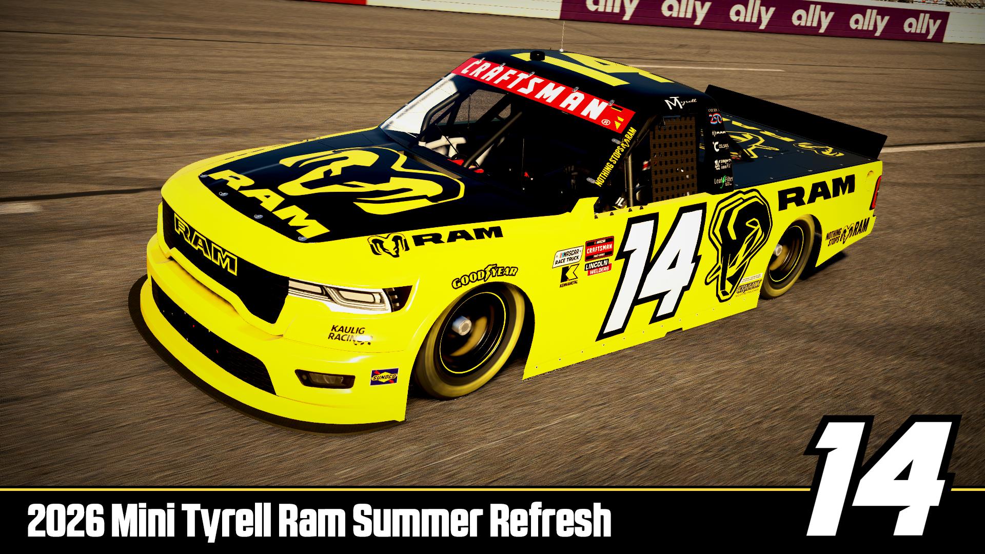 Preview of Mini Tyrrell 2026 Kaulig Ram Summer Refresh Truck by DG Swiss