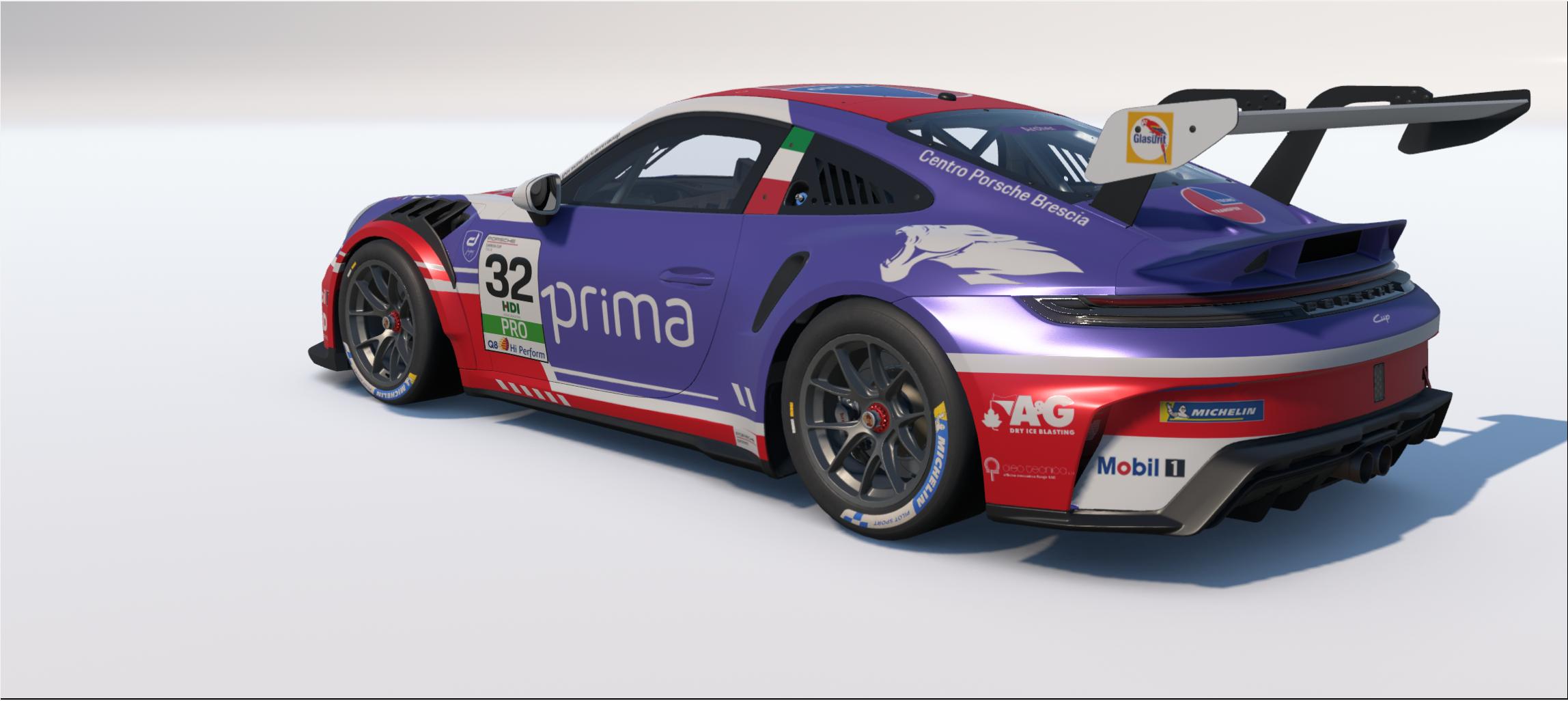 Preview of Prima Ghinzani Car #32 Porsche Carrera Cup Italia - Giancarlo Quaresmini by Keith Archer