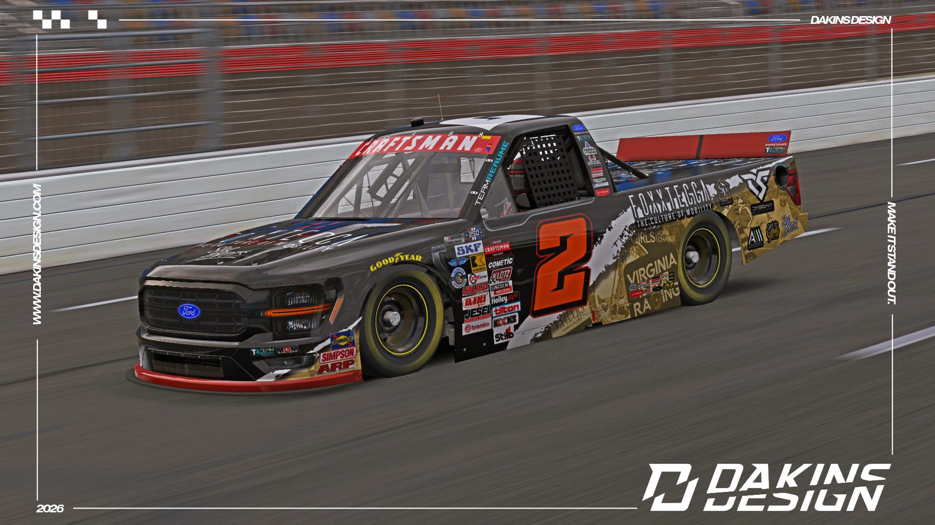 Preview of OFFICIAL #2 Foxxtecca x Team Reaume Dystany Spurlock NASCAR Craftsman Truck Series Ford F-150 by Jason Dakins