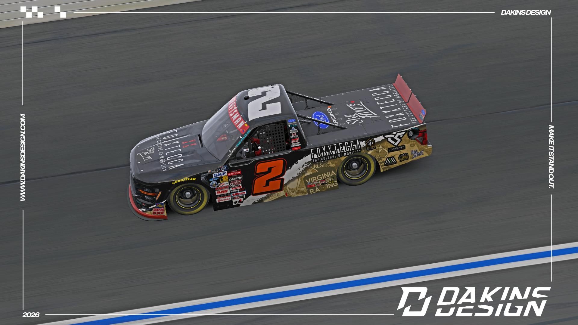 Preview of OFFICIAL #2 Foxxtecca x Team Reaume Dystany Spurlock NASCAR Craftsman Truck Series Ford F-150 by Jason Dakins
