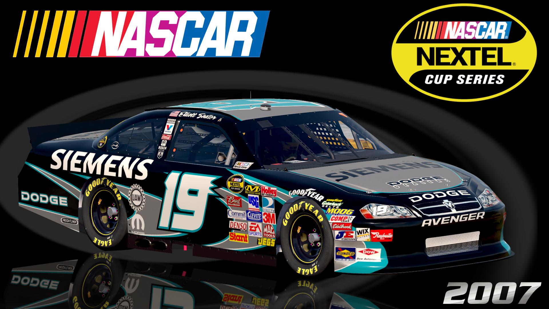 Preview of #19 Elliott Sadler 2007 Siemens Dodge Avenger COT Sim Stamped Number by Christian Budd