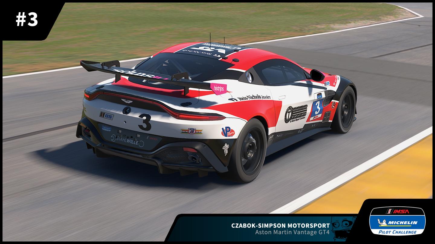 Preview of #3 Czabok Simpson Motorsport Aston Martin Vantage GT4 2026 IMSA Michelin Pilot Challenge by Zack W Gould