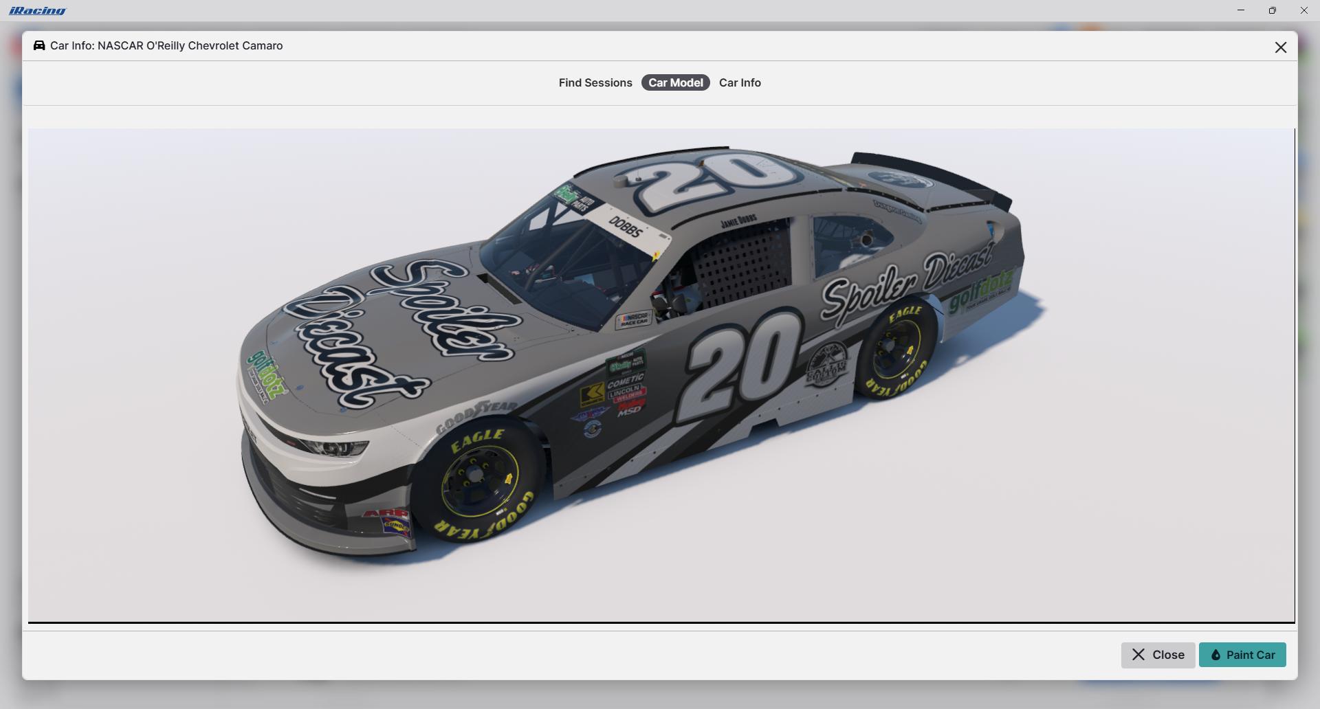 Preview of Spoiler Diecast Output Racing #20 by Jamie Dobbs