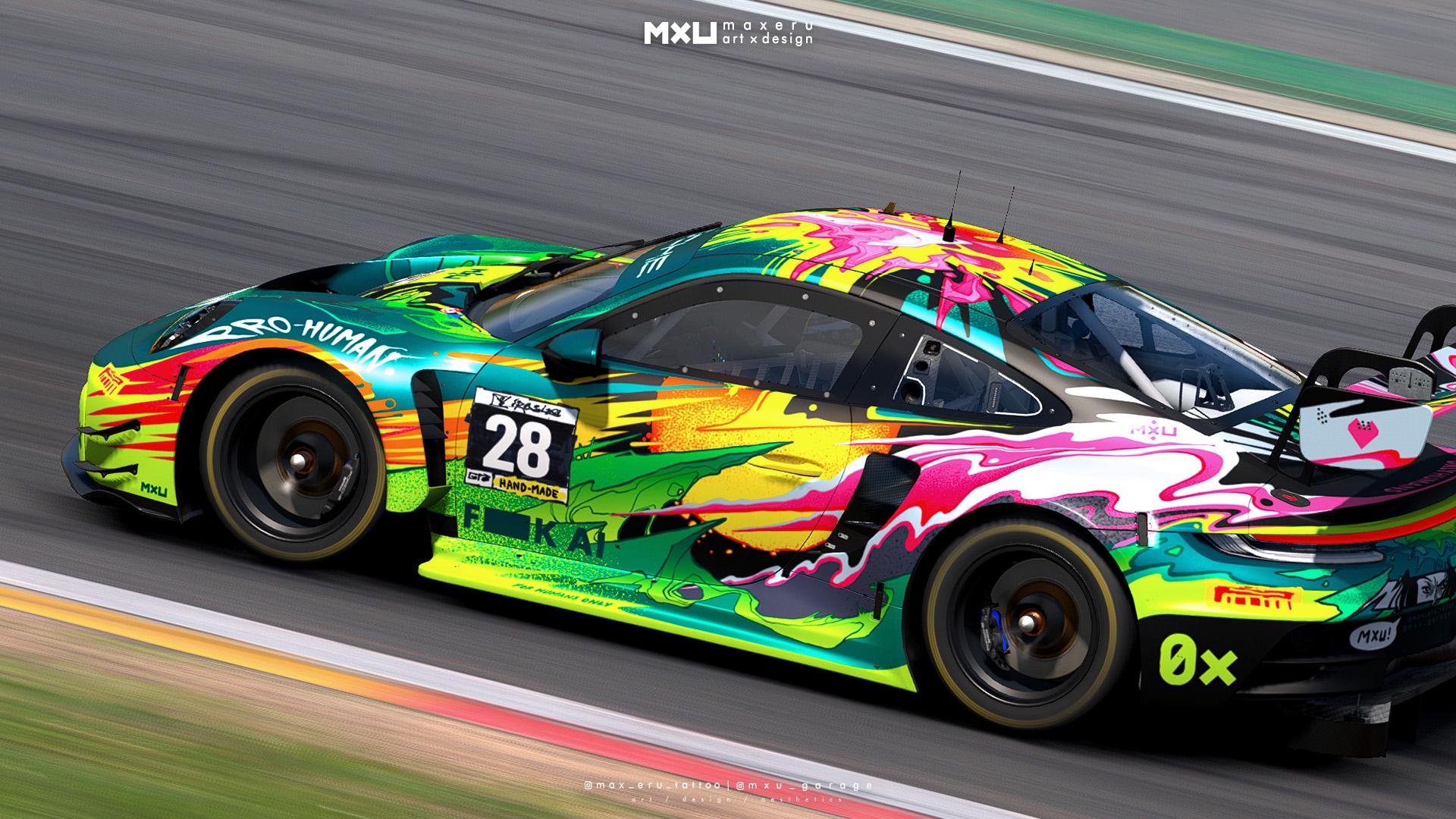 Preview of MXU Optimistic Apocalypse - Porsche 992 GT3R #canvasproject by Bryce L.