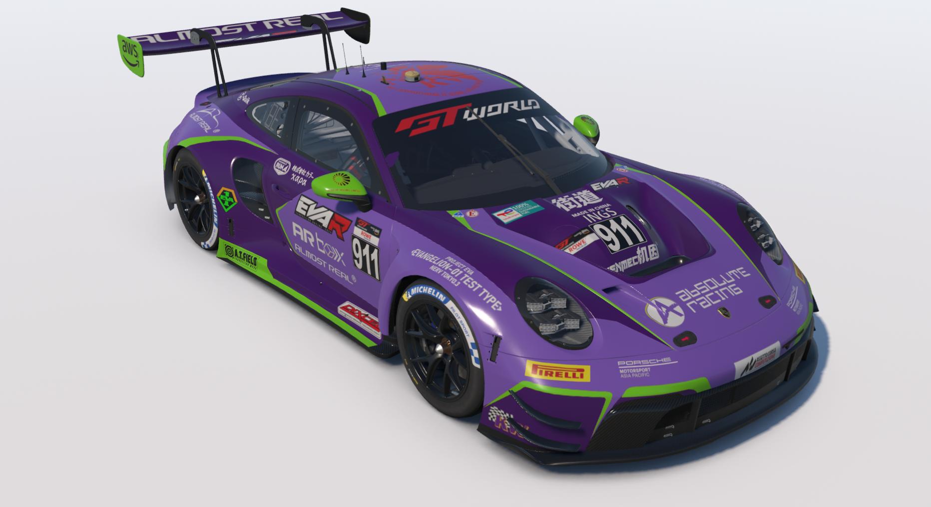 Preview of EVA Racing / Evangelion-01 Test Type Livery from Fuji 2026 GTWC Asia by Keith Archer