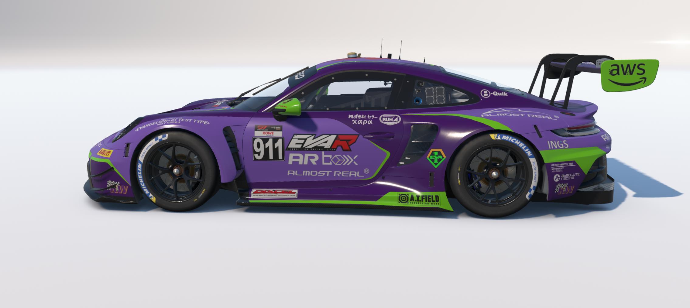Preview of EVA Racing / Evangelion-01 Test Type Livery from Fuji 2026 GTWC Asia by Keith Archer
