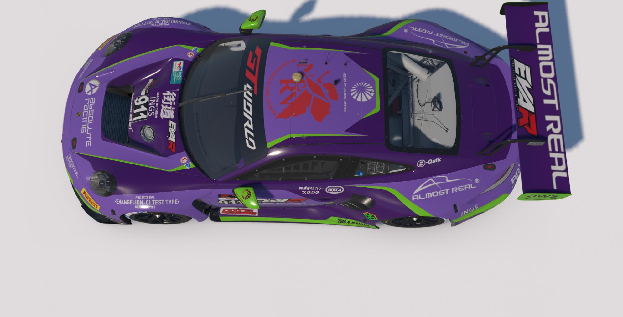 Preview of EVA Racing / Evangelion-01 Test Type Livery from Fuji 2026 GTWC Asia by Keith Archer