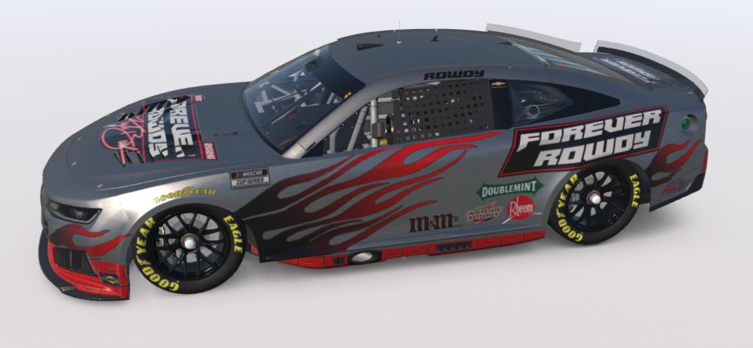 Preview of Next Gen Cup Kyle Busch Forever Rowdy Car by Lucas Alves9