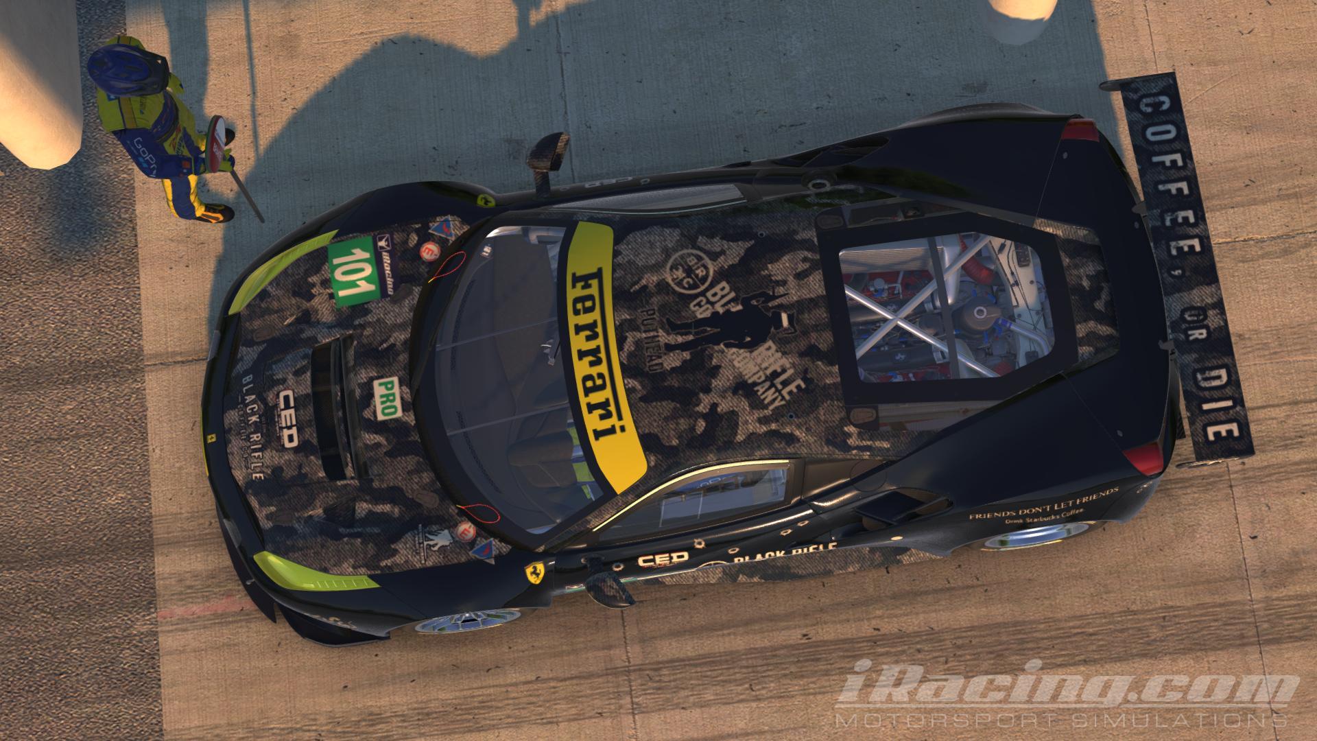 Black Rifle Coffee Co. Ferrari 488 GTE by Marshall W. - Trading Paints