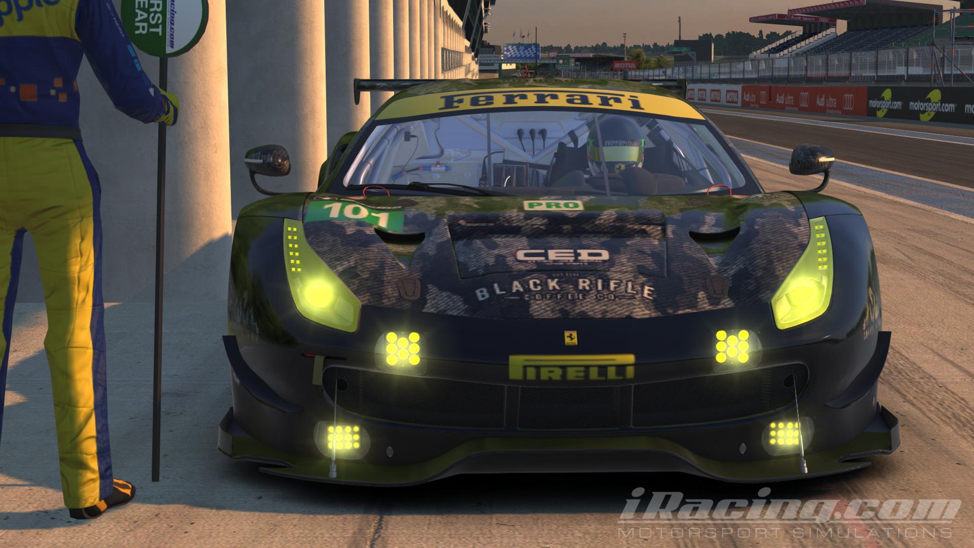 Black Rifle Coffee Co. Ferrari 488 GTE by Marshall W. - Trading Paints