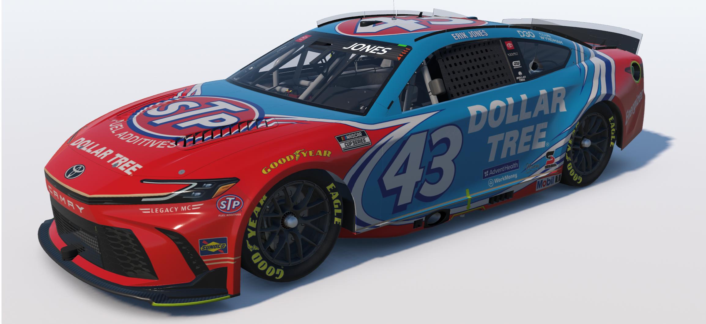 Preview of Erik Jones 2026 Dollar Tree / STP Fuel Additives Camry XSE by Matt Ridgway