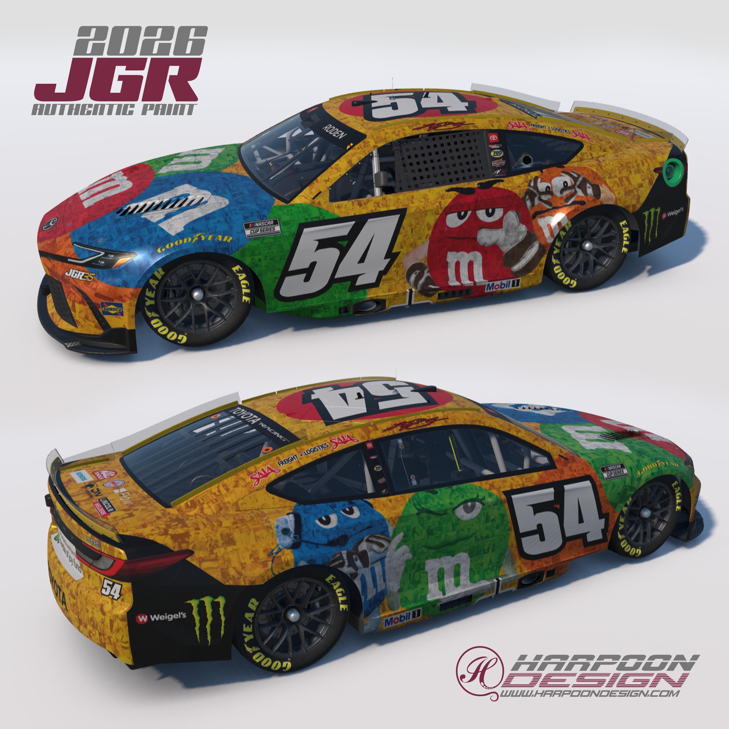 Preview of 2026 Ty Gibbs Kyle Busch M&M Tribute Toyota Camry by Brantley Roden