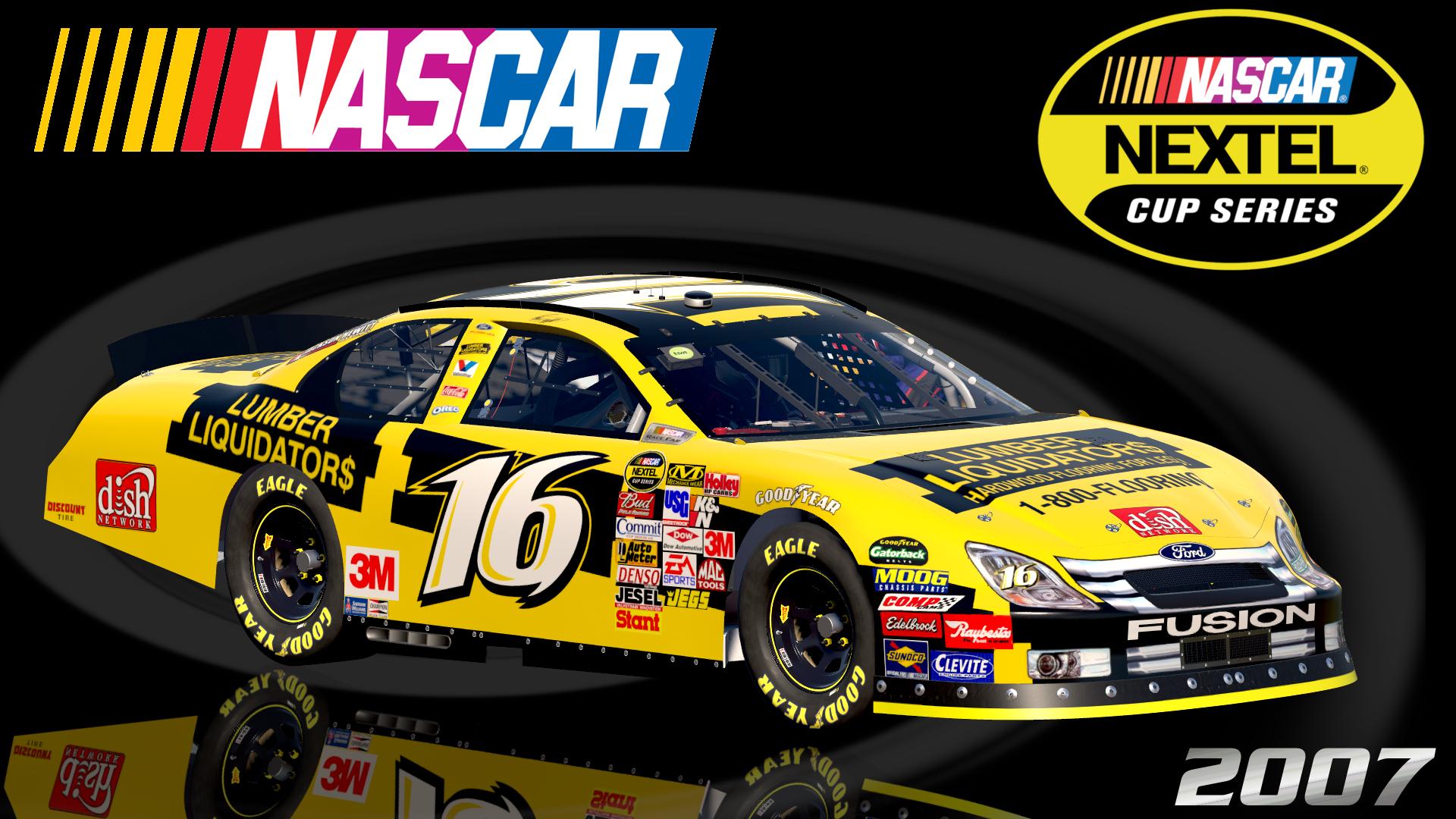 Preview of #16 Greg Biffle 2007 Lumber Liquidators Ford Fusion Sim Stamped Number by Christian Budd