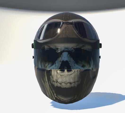 Preview of The Spitfire Pilot Skull Helmet by Corey H.