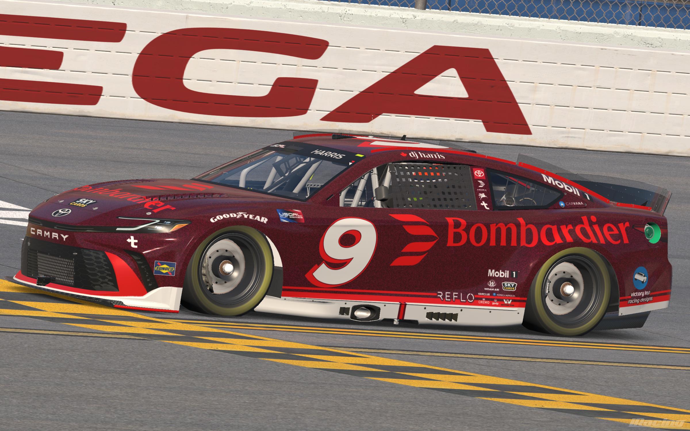 Preview of #9 - DJ Harris - Bombardier Toyota Camry "Braniff Ultra Sparkling Burgundy" by Darrel Harris