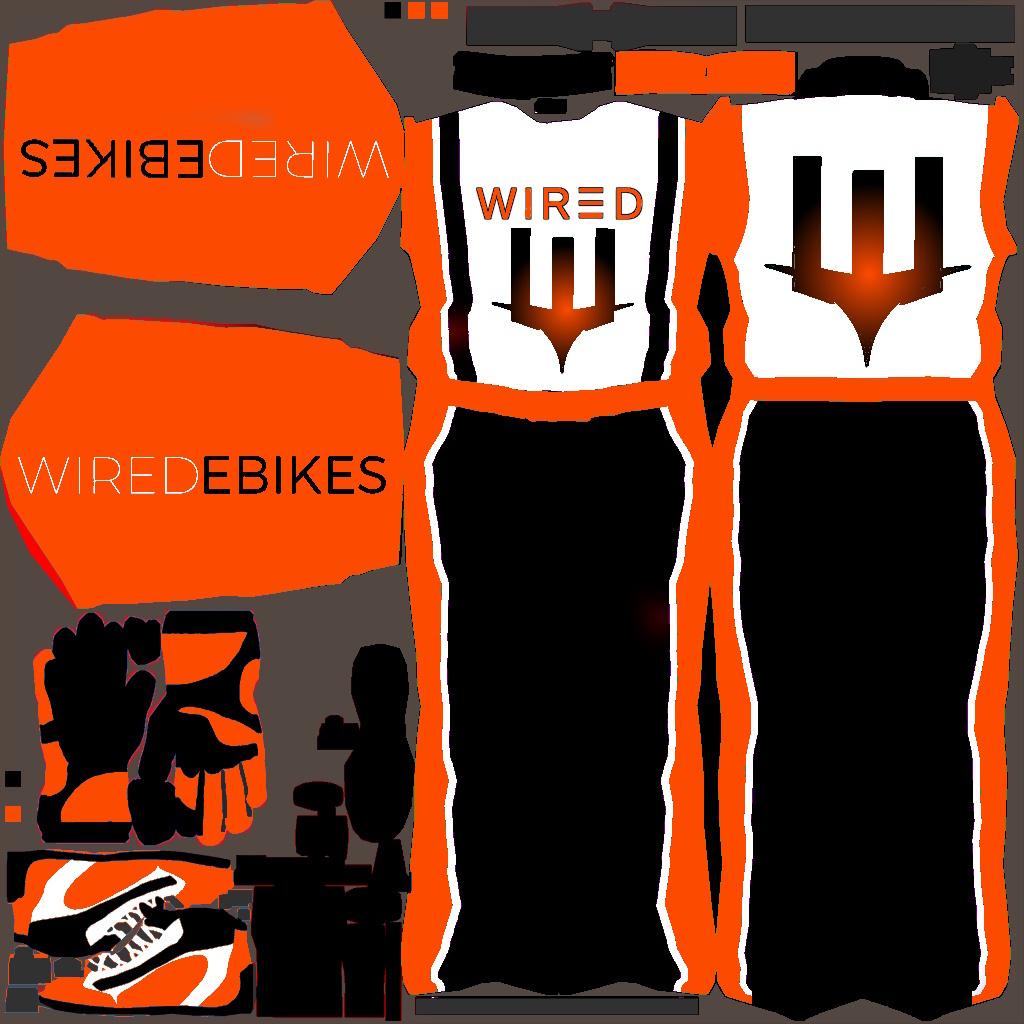 Preview of Wired eBike Orange Fire Suit by JW Salyers