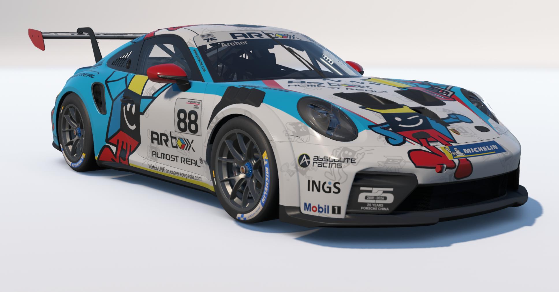 Preview of Absolute Boxheart Car #88 Livery from Porsche Carrera Cup Asia by Keith Archer